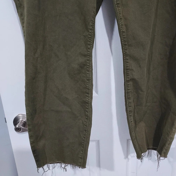 LOFT Plus Olive Green Modern Skinny Crop Raw Hemline Jeans in Size 20 - Picture 4 of 13